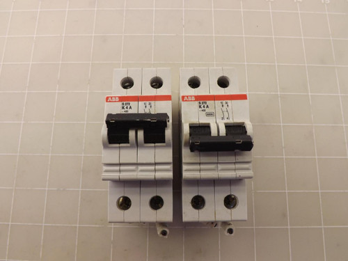 LOT OF 2 ASEA BROWN BOVERI S272 K 4 A CIRCUIT BREAKERS T46873
