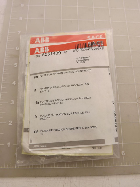 LOT OF 19 ABB ASEA BROWN BOVERI 1SD A051439 PLATE FOR DIN 50022 PROFILE MOUNTING T3 T47364