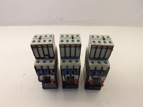 LOT OF 3 SIEMENS EN 60 947-4-1 3RH1921-1FA31 CONTACTORS T41704