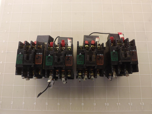 LOT OF 4 MITSUBISHI S-K11 CONTACTORS T48121