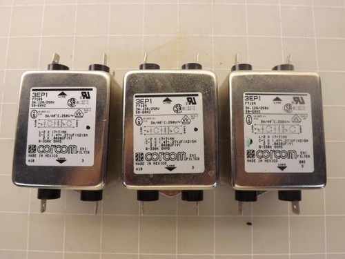 LOT OF 3 CORCOM 3EP1 EMI FILTERS T48241
