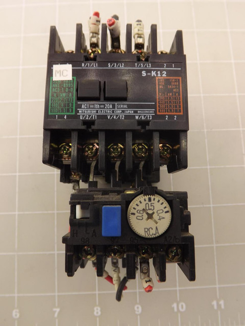 MITSUBISHI TH-K12 CONTACTOR W/ OVERLOAD RELAY T45962