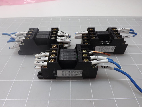 LOT OF 3 FUJI RS4N-DB RELAY TERMINAL MODULE T48602