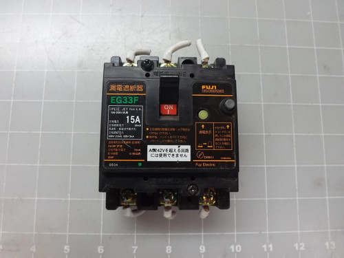 FUJI EG33F 15 AMP CIRCUIT BREAKER T49194
