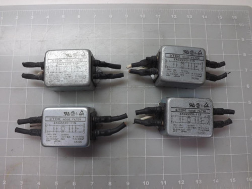 LOT OF 4 TDK ZAG2220-11S NOISE FILTER T49473