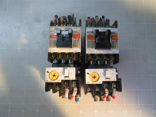 LOT OF 2 FUJI TR-0N/3 SC-03 CONTACTORS T53405