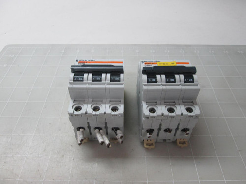 LOT OF 2 MERLIN GERIN C60H CIRCUIT BREAKER T52867