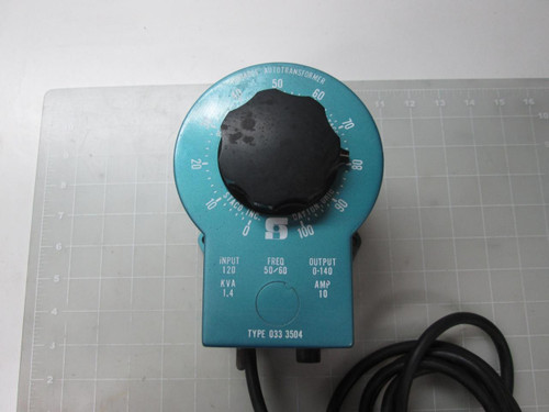 0333504 1.4 KVA VARIABLE AUTOTRANSFORMER T52608