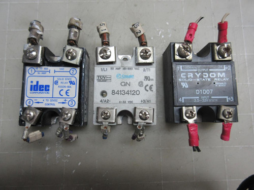 LOT OF 3 IDEC CROUZET CRYDOM RSSDN-90A 84134120 D1D07 SOLID STATE RELAYS T55123