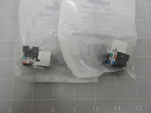 LOT OF 2 LEVITON  41108-RW3 JACK CONNECTOR WHITE T56666