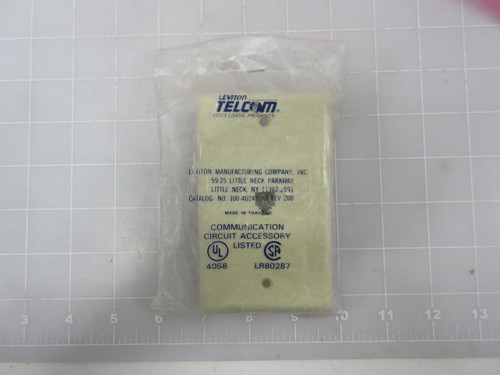 LEVITON  100-40249-001 MODULAR JACK FLUSH MOUNT 4 TERMINAL IVORY T56670