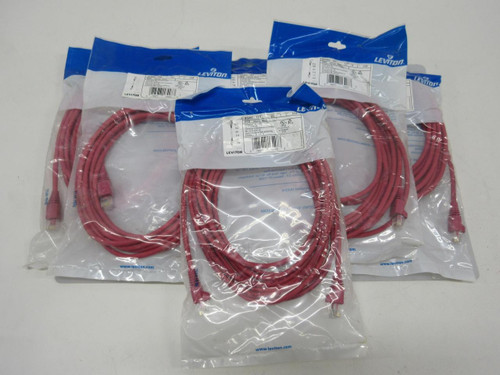 LOT OF 6 LEVITON 5G460-15R GIGAMAX 5E PATCH CORD T56749