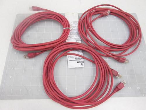 LOT OF 3 LEVITON E245018 TELCOM ENHANCED ETHERNET CABLE T56765