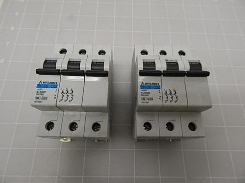 LOT OF 2 MITSUBISHI BH-D6 C32 CIRCUIT BREAKER T57220