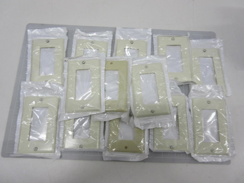 LOT OF 13 LEVITON  R43-80401-A  DECORA WALL PLATE ALMOND T56660
