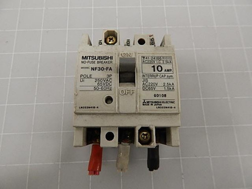 MITSUBISHI NF30-FA 10 AMP CIRCUIT BREAKER T57471