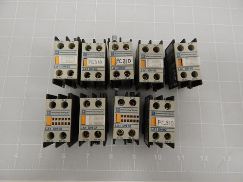 LOT OF 9 TELEMECANIQUE LA1 DN02 CONTACTOR T59629