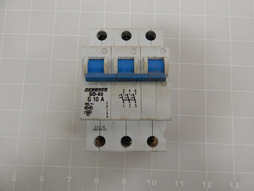 SCHRACK G10A SD-93 10 AMP CIRCUIT BREAKER T59514