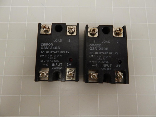 LOT OF 2 OMRON G3N-240B SOLID STATE RELAY T62451