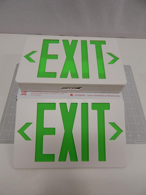 MCPHILBEN VCLANGW WHITE AND GREEN LED EXIT SIGN T60889