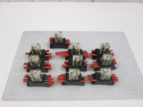 LOT OF 10 OMRON MY4N 110/120AC FUSES W/ FUSE HOLDER T62544