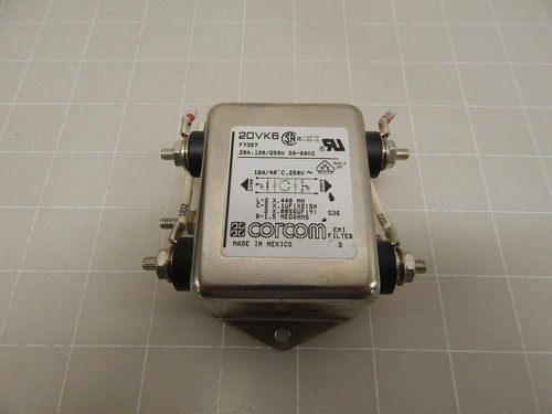 LOT OF 2 CORCOM 20VK6 POWER LINE FILTER T64159