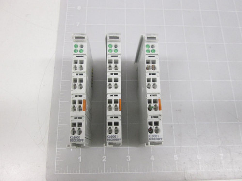 LOT OF 3 BECKHOFF KL6001 INTERFACE MODULE T63818