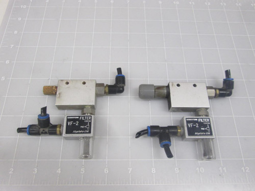 LOT OF 2 CONVUM  CV-10HR VF-2 VACUUM GENERATOR W/ FILTER  T65244