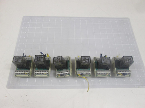 LOT OF 6 POTTER BRUMFIELD  K10R-11D15-24 RELAY W/ SOCKET  T65243 LOT OF 6 POTTER BRUMFIELD  K10R-11D15-24 RELAY W/ SOCKET  T65243