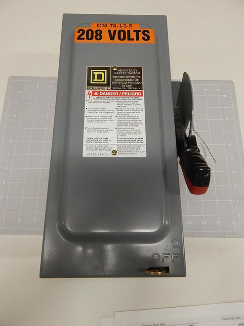 SQUARE D H322N 60 AMP HEAVY DUTY SAFETY SWITCH T66406