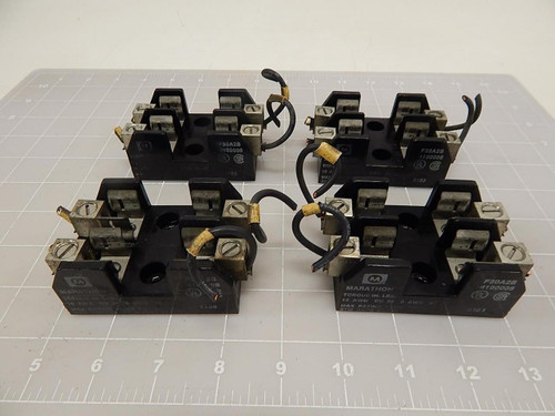 LOT OF 4 MARATHON F30A2B 4100008 FUSE HOLDERS T72389 LOT OF 4 MARATHON F30A2B 4100008 FUSE HOLDERS T72389