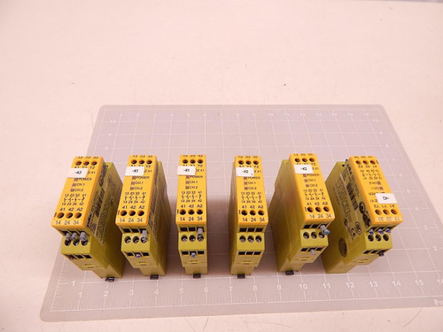 LOT OF 6 PLIZ PNOZX124VAC/DC3N/O1N/C SAFETY RELAYS T71386 LOT OF 6 PLIZ PNOZX124VAC/DC3N/O1N/C SAFETY RELAYS T71386