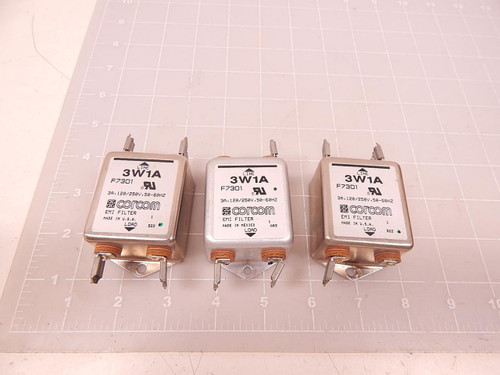 LOT OF 3 CORCOM EW1A F7301 EMI FILTER T71551