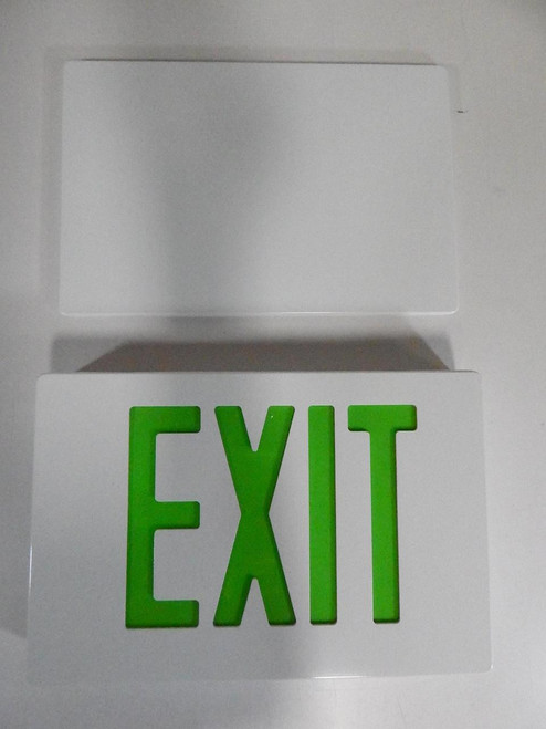 MCPHILBEN 55L3WG2C WHITE UNIVERSAL GREEN EXIT SIGN T74334