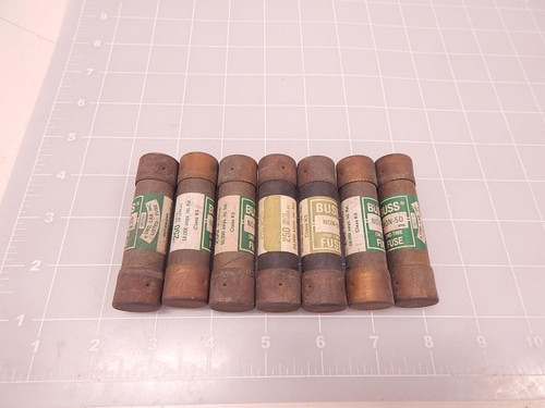LOT OF 7 BUSS NON-50 FUSES T75452