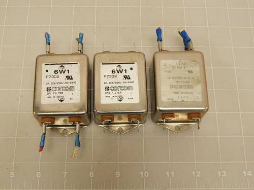 LOT OF 3 CORCOM 6W1 FILTER T72188
