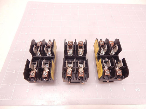 LOT OF 3 BUSSMANN BM6033B FUSE BLOCKS T76175