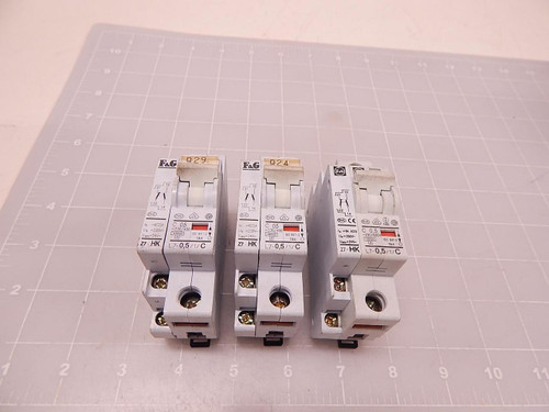 LOT OF 3 F&G Z7-HK L-705/1/C CIRCUIT BREAKERS T77757