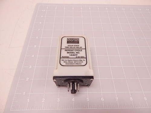 DAYTON 1A367F SOLID STATE TIME DELAY RELAY T78370 DAYTON 1A367F SOLID STATE TIME DELAY RELAY T78370
