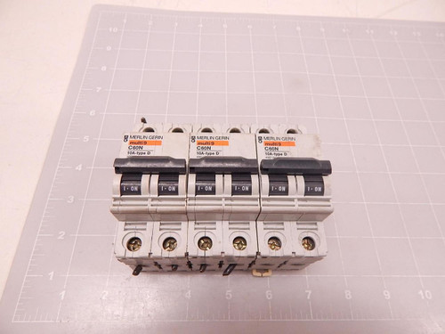 LOT OF 3 MERLIN GERIN C60N CIRCUIT BREAKERS T77739 LOT OF 3 MERLIN GERIN C60N CIRCUIT BREAKERS T77739