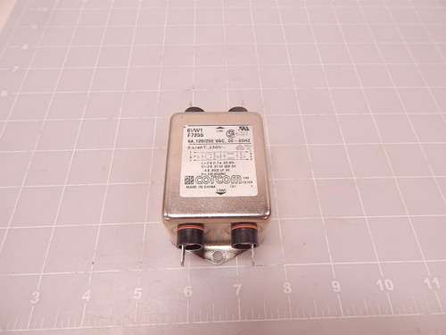 CORCOM 6VW1 F7255 EMI FILTER 6 A 120/250 VAC T79040