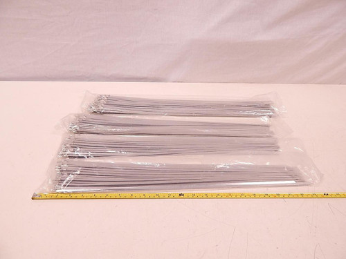 LOT OF 400 RICHCO MT-5 STAINLESS STEEL OUTDOOR CABLE TIES T73878