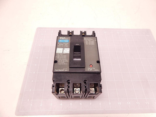 FUJI ELECTRIC BU-FSB 20 AMP CIRCUIT BREAKER 600 VAC 3 POLE T78951