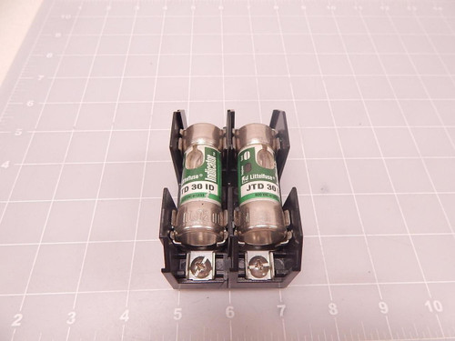 LOT OF 2 MARATHON R6J30A2S JTD30ID FUSES W/ FUSE HOLDER T79053 LOT OF 2 MARATHON R6J30A2S JTD30ID FUSES W/ FUSE HOLDER T79053