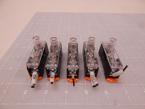 LOT OF 5 SHINING FS-010 TFBR-10 FUSE BLOCK HOLDERS INDICATOR T82144