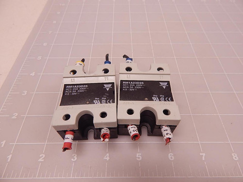 LOT OF 2 CARLO GAVAZZI RM1A23D25 SOLID STATE RELAY T83249
