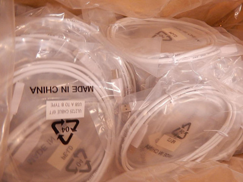 LOT OF 50 UL2725 USB-AB-2828-06 6 FT USB A TO B TYPE CABLE T84105