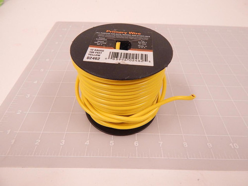 PRIMARY WIRE 02462 YELLOW WIRE 12 GAUGE 80 DEG C 60 V OR LESS T85149
