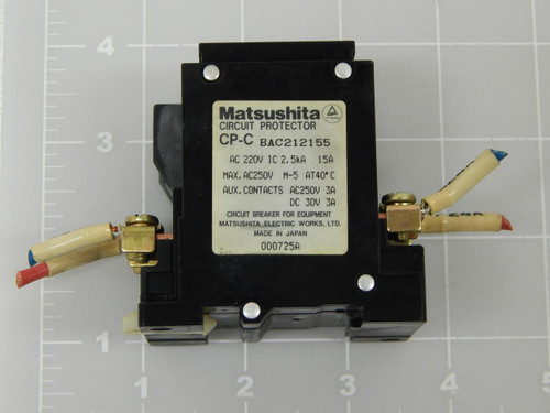 MATSUSHITA BAC212155 15 A CIRCUIT PROTECTOR T85356 MATSUSHITA BAC212155 15 A CIRCUIT PROTECTOR T85356
