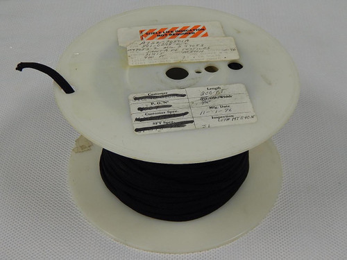 LOT OF 200 FT SANTA FE TEXTILES 591-0298-002 M47053-2 MIL547053 INSULATION SLEEVING ELECTRICAL-CUT ROLL - 5/16 IN BLACK T86349